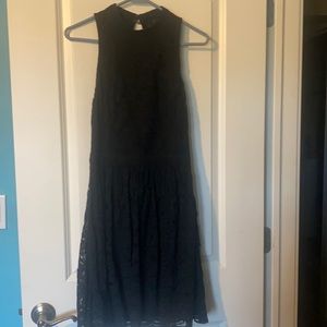 Black lacey short halter dress
